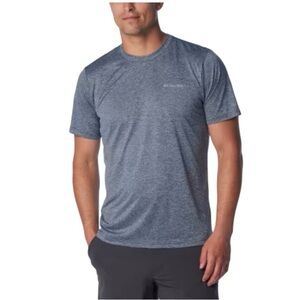 Columbia Collegiate Navy Heathered Hike Crew Neck Short Sleeve T-shirt